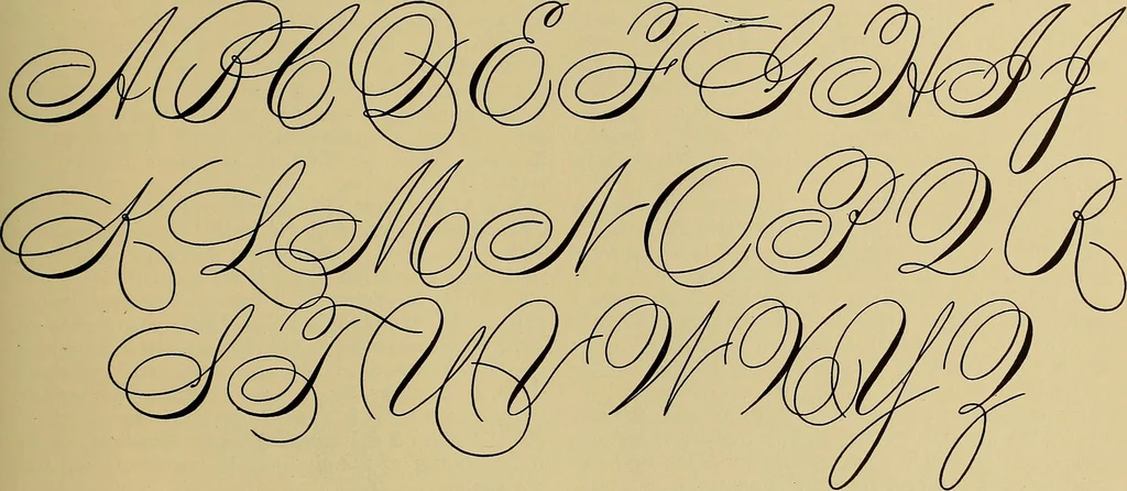An illustration from Modern lettering, artistic and practical; a thorough and practical text-book for use in schools and colleges and for the self-instruction of architects, artists, decorators and sign writers; the construction of pen and ink designs for commercial uses; advertisements, letter heads, business cards, inscriptions, memorials, resolutions, etc., 1913, leaf 94