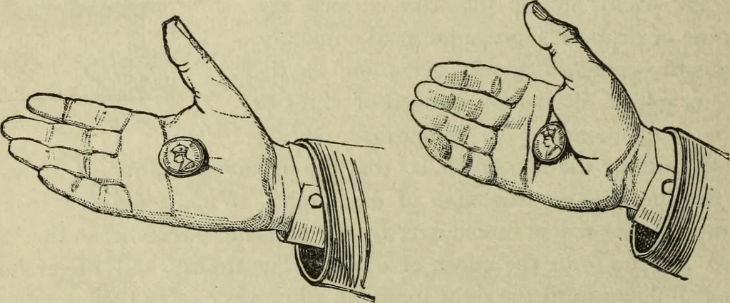 An illustration from Modern magic. : A practical treatise on the art of conjuring., 1885, leaf 169