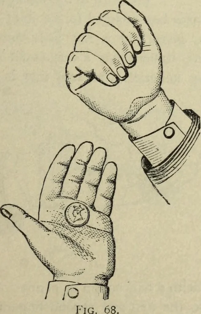 An illustration from Modern magic. : A practical treatise on the art of conjuring., 1885, leaf 174