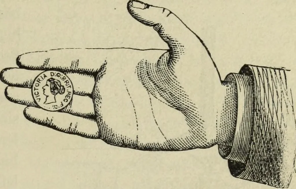 An illustration from Modern magic. : A practical treatise on the art of conjuring., 1885, leaf 176