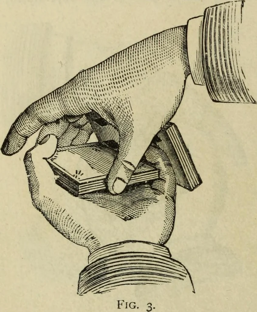 An illustration from Modern magic. : A practical treatise on the art of conjuring., 1885, leaf 37