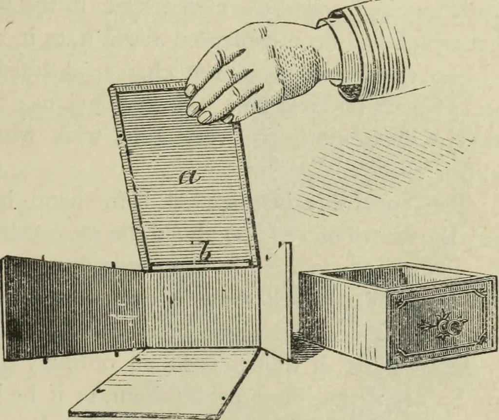 An illustration from Modern magic. : A practical treatise on the art of conjuring., 1885, leaf 370