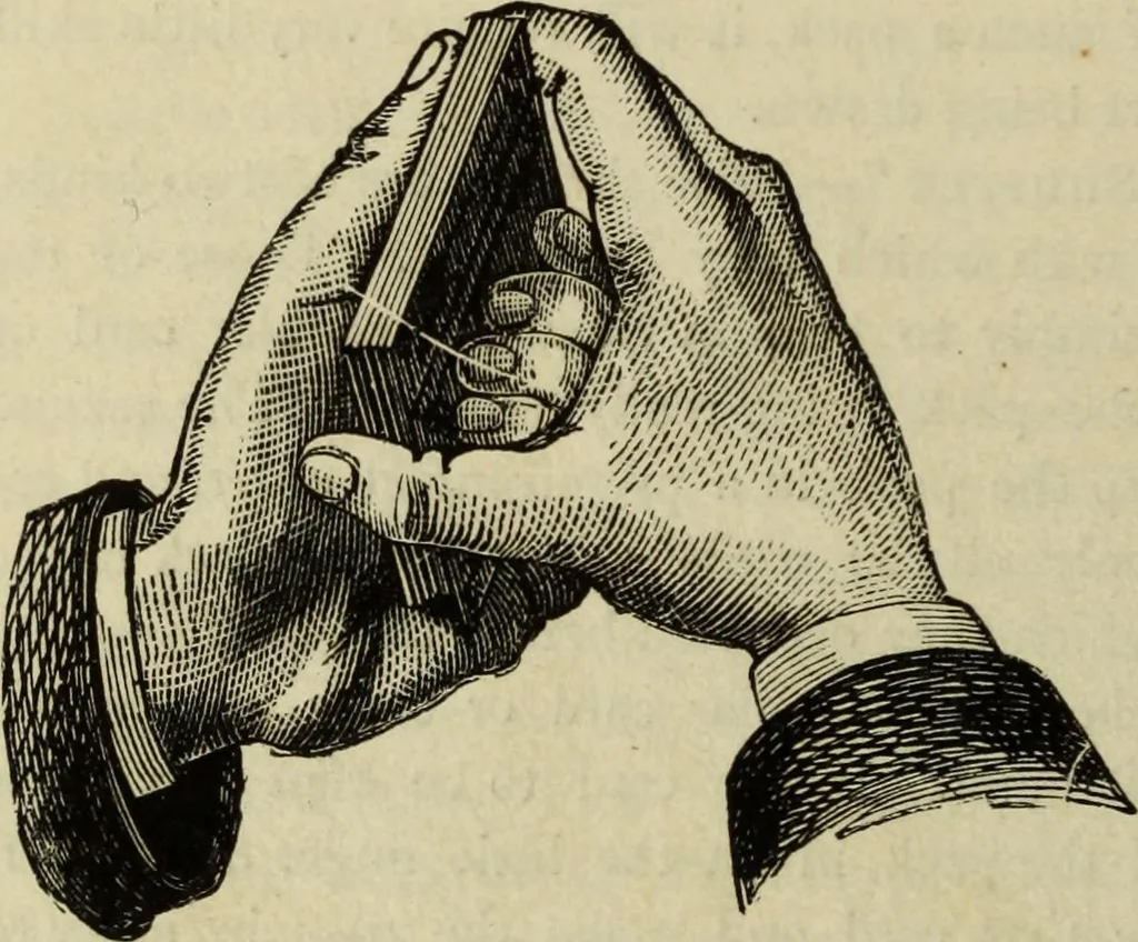 An illustration from Modern magic. : A practical treatise on the art of conjuring., 1885, leaf 47