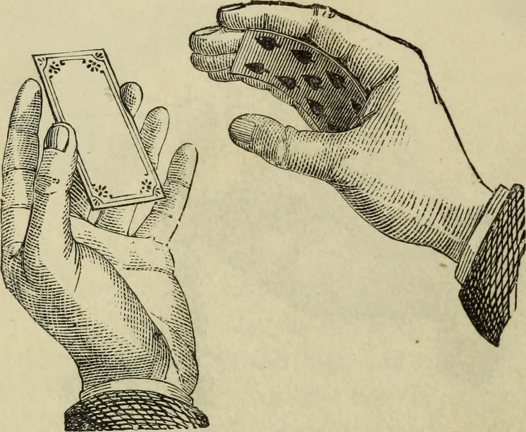 An illustration from Modern magic. : A practical treatise on the art of conjuring., 1885, leaf 55