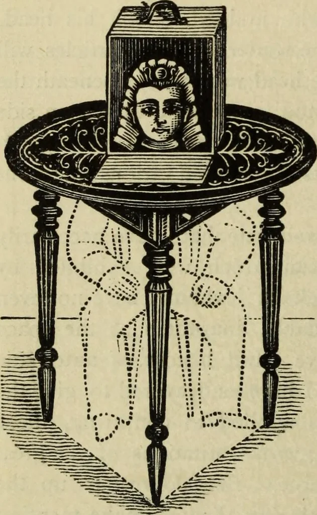 An illustration from Modern magic. : A practical treatise on the art of conjuring., 1885, leaf 555