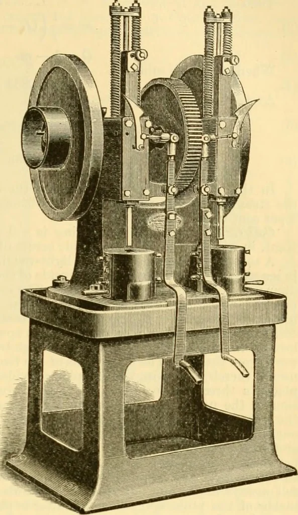 An illustration from Modern mechanism, exhibiting the latest progress in machines, motors, and the transmission of power, being a supplementary volume to Appletons' cyclopaedia of applied mechanics, 1892, leaf 116