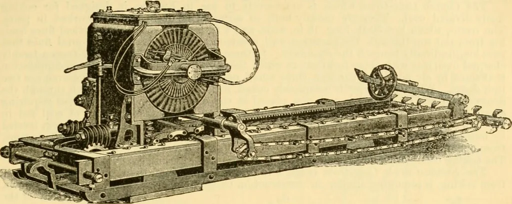 An illustration from Modern mechanism, exhibiting the latest progress in machines, motors, and the transmission of power, being a supplementary volume to Appletons' cyclopaedia of applied mechanics, 1892, leaf 144