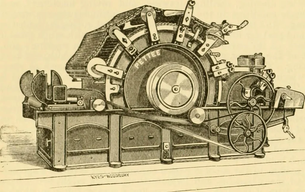 An illustration from Modern mechanism, exhibiting the latest progress in machines, motors, and the transmission of power, being a supplementary volume to Appletons' cyclopaedia of applied mechanics, 1892, leaf 155