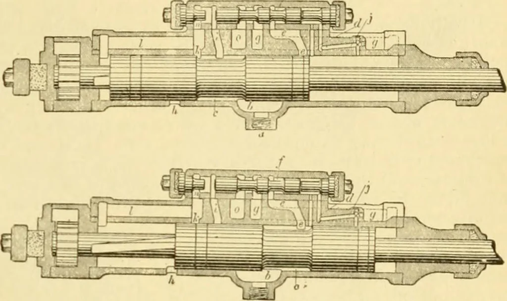 An illustration from Modern mechanism, exhibiting the latest progress in machines, motors, and the transmission of power, being a supplementary volume to Appletons' cyclopaedia of applied mechanics, 1892, leaf 206