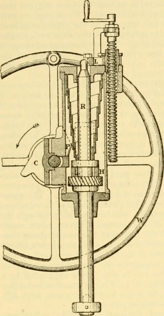 An illustration from Modern mechanism, exhibiting the latest progress in machines, motors, and the transmission of power, being a supplementary volume to Appletons' cyclopaedia of applied mechanics, 1892, leaf 212