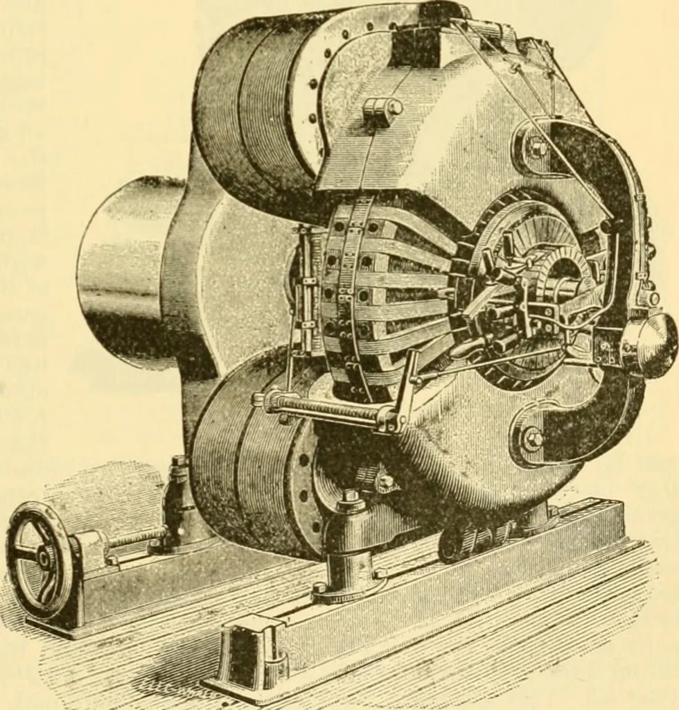 An illustration from Modern mechanism, exhibiting the latest progress in machines, motors, and the transmission of power, being a supplementary volume to Appletons' cyclopaedia of applied mechanics, 1892, leaf 230