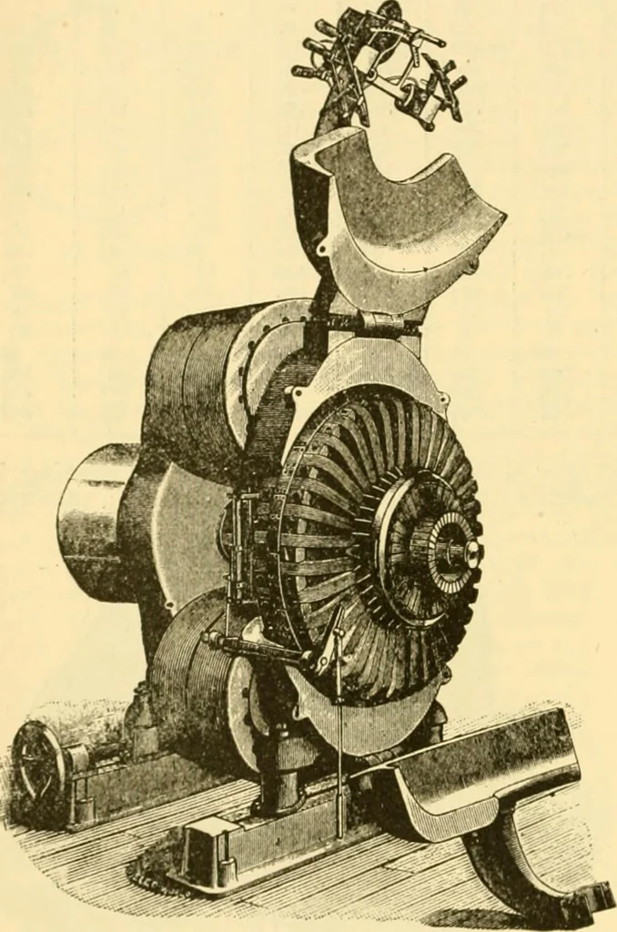 An illustration from Modern mechanism, exhibiting the latest progress in machines, motors, and the transmission of power, being a supplementary volume to Appletons' cyclopaedia of applied mechanics, 1892, leaf 231