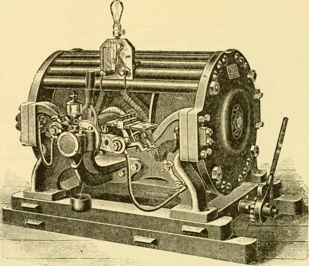 An illustration from Modern mechanism, exhibiting the latest progress in machines, motors, and the transmission of power, being a supplementary volume to Appletons' cyclopaedia of applied mechanics, 1892, leaf 239