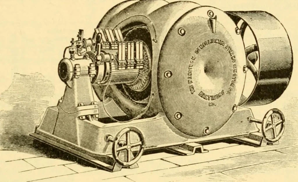 An illustration from Modern mechanism, exhibiting the latest progress in machines, motors, and the transmission of power, being a supplementary volume to Appletons' cyclopaedia of applied mechanics, 1892, leaf 246