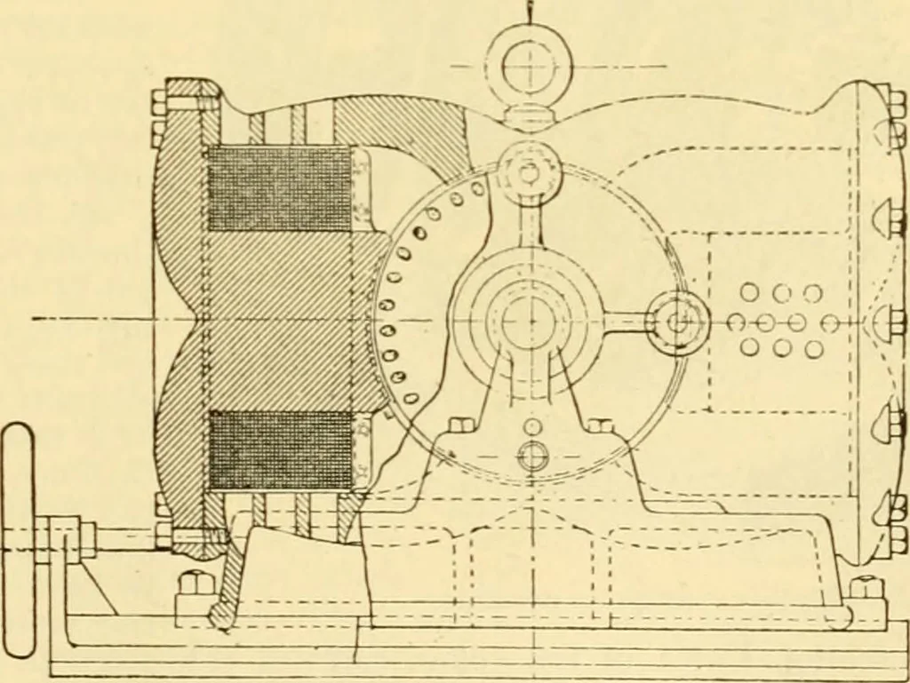 An illustration from Modern mechanism, exhibiting the latest progress in machines, motors, and the transmission of power, being a supplementary volume to Appletons' cyclopaedia of applied mechanics, 1892, leaf 246
