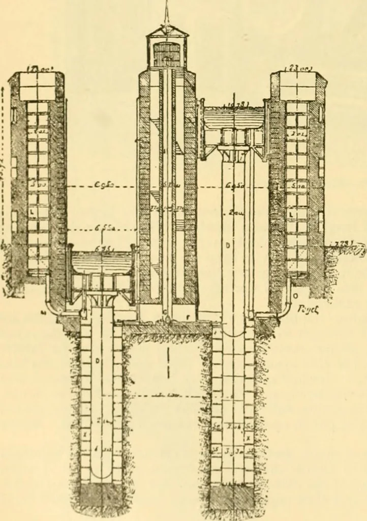 An illustration from Modern mechanism, exhibiting the latest progress in machines, motors, and the transmission of power, being a supplementary volume to Appletons' cyclopaedia of applied mechanics, 1892, leaf 273