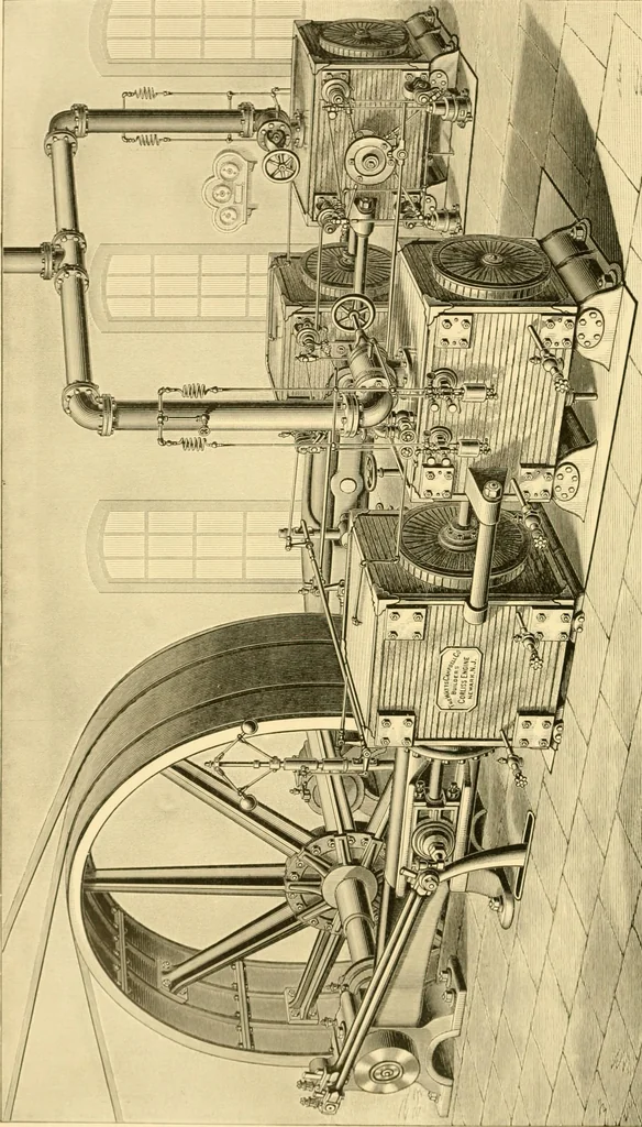 An illustration from Modern mechanism, exhibiting the latest progress in machines, motors, and the transmission of power, being a supplementary volume to Appletons' cyclopaedia of applied mechanics, 1892, leaf 277