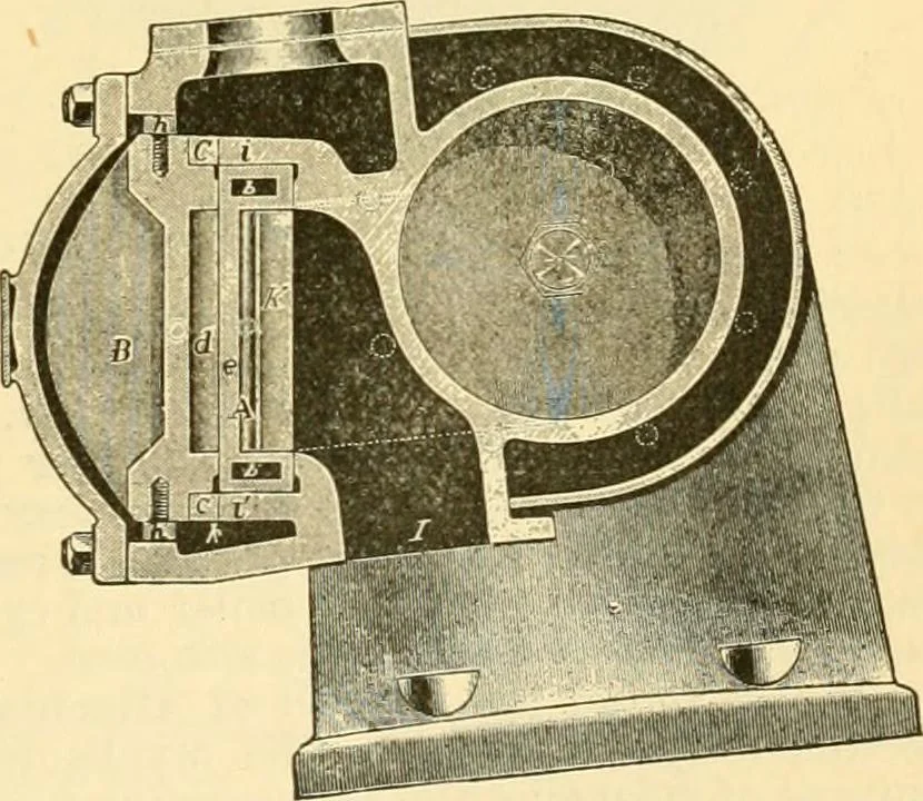 An illustration from Modern mechanism, exhibiting the latest progress in machines, motors, and the transmission of power, being a supplementary volume to Appletons' cyclopaedia of applied mechanics, 1892, leaf 322