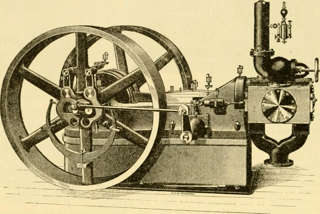 An illustration from Modern mechanism, exhibiting the latest progress in machines, motors, and the transmission of power, being a supplementary volume to Appletons' cyclopaedia of applied mechanics, 1892, leaf 329