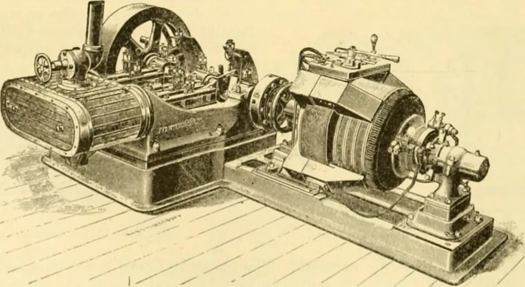 An illustration from Modern mechanism, exhibiting the latest progress in machines, motors, and the transmission of power, being a supplementary volume to Appletons' cyclopaedia of applied mechanics, 1892, leaf 331