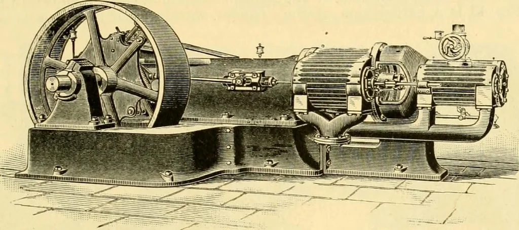 An illustration from Modern mechanism, exhibiting the latest progress in machines, motors, and the transmission of power, being a supplementary volume to Appletons' cyclopaedia of applied mechanics, 1892, leaf 332