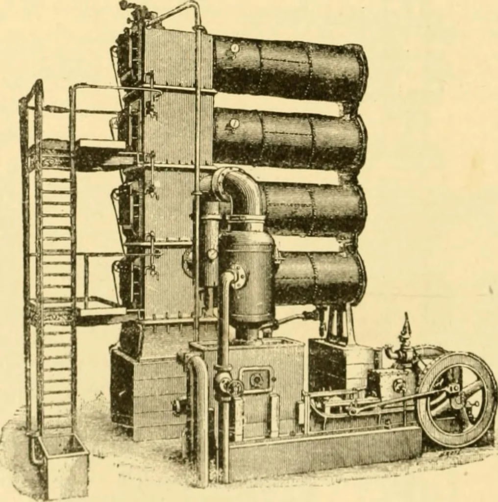 An illustration from Modern mechanism, exhibiting the latest progress in machines, motors, and the transmission of power, being a supplementary volume to Appletons' cyclopaedia of applied mechanics, 1892, leaf 359