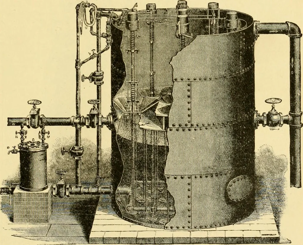 An illustration from Modern mechanism, exhibiting the latest progress in machines, motors, and the transmission of power, being a supplementary volume to Appletons' cyclopaedia of applied mechanics, 1892, leaf 362