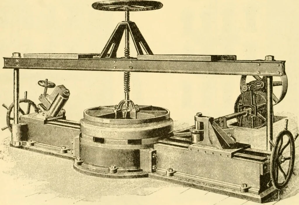 An illustration from Modern mechanism, exhibiting the latest progress in machines, motors, and the transmission of power, being a supplementary volume to Appletons' cyclopaedia of applied mechanics, 1892, leaf 385