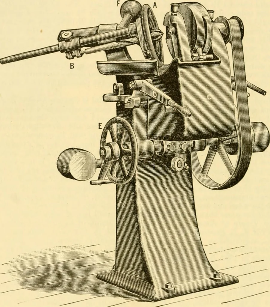 An illustration from Modern mechanism, exhibiting the latest progress in machines, motors, and the transmission of power, being a supplementary volume to Appletons' cyclopaedia of applied mechanics, 1892, leaf 427
