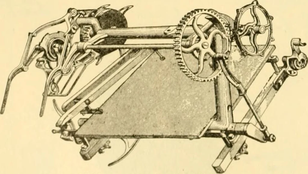 An illustration from Modern mechanism, exhibiting the latest progress in machines, motors, and the transmission of power, being a supplementary volume to Appletons' cyclopaedia of applied mechanics, 1892, leaf 447