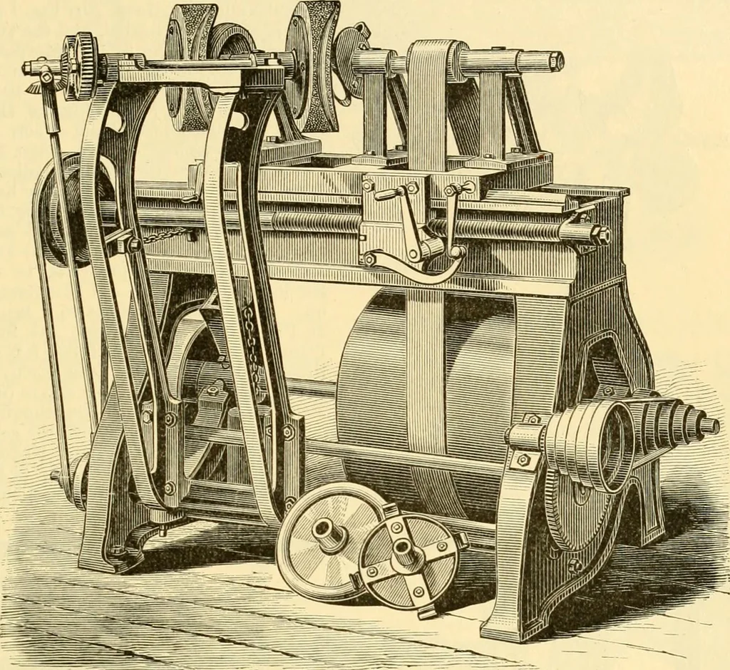 An illustration from Modern mechanism, exhibiting the latest progress in machines, motors, and the transmission of power, being a supplementary volume to Appletons' cyclopaedia of applied mechanics, 1892, leaf 460