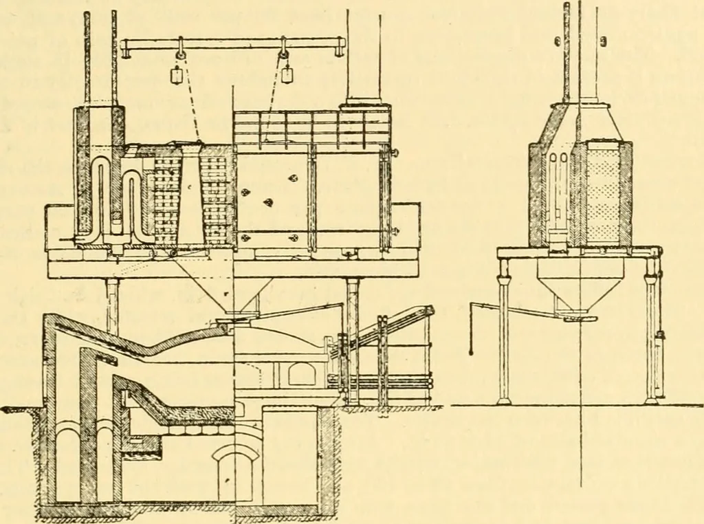 An illustration from Modern mechanism, exhibiting the latest progress in machines, motors, and the transmission of power, being a supplementary volume to Appletons' cyclopaedia of applied mechanics, 1892, leaf 474