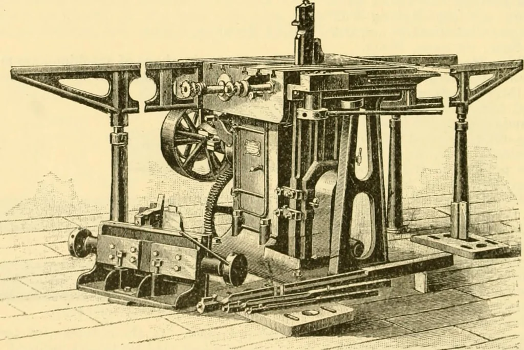 An illustration from Modern mechanism, exhibiting the latest progress in machines, motors, and the transmission of power, being a supplementary volume to Appletons' cyclopaedia of applied mechanics, 1892, leaf 477