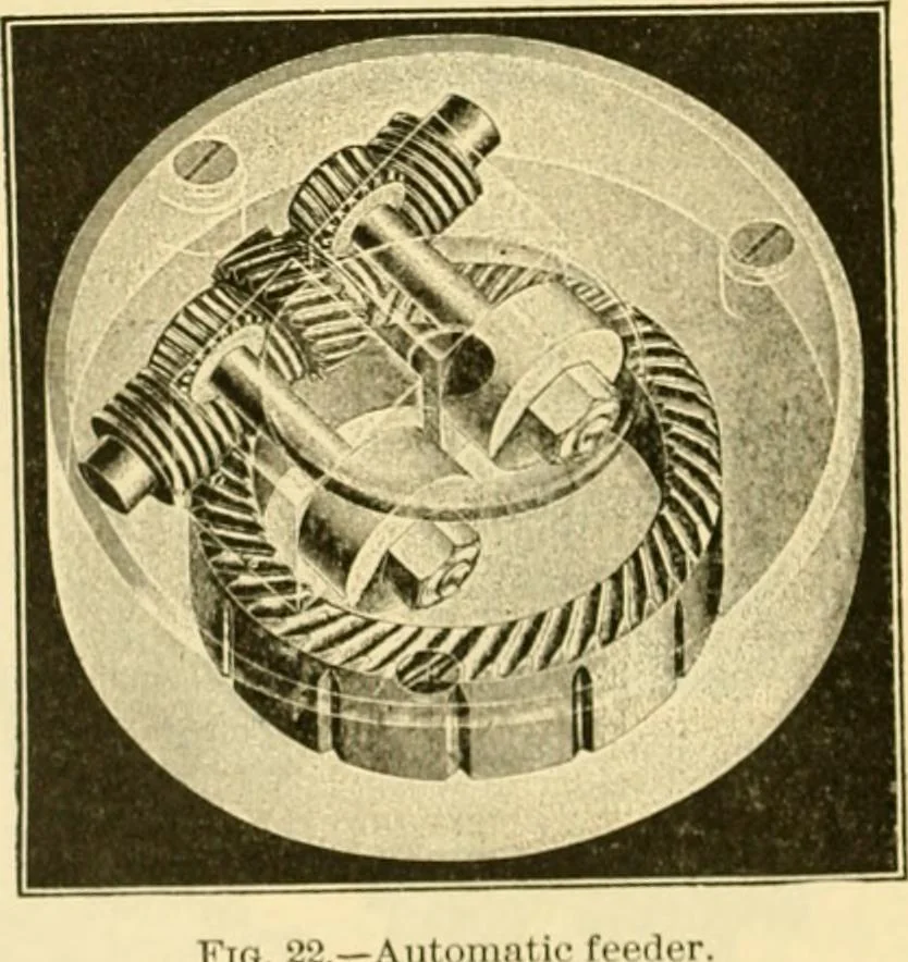 An illustration from Modern mechanism, exhibiting the latest progress in machines, motors, and the transmission of power, being a supplementary volume to Appletons' cyclopaedia of applied mechanics, 1892, leaf 487