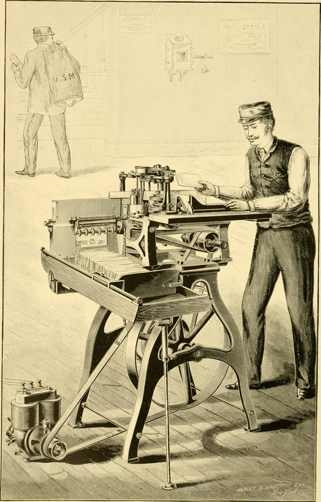 An illustration from Modern mechanism, exhibiting the latest progress in machines, motors, and the transmission of power, being a supplementary volume to Appletons' cyclopaedia of applied mechanics, 1892, leaf 501