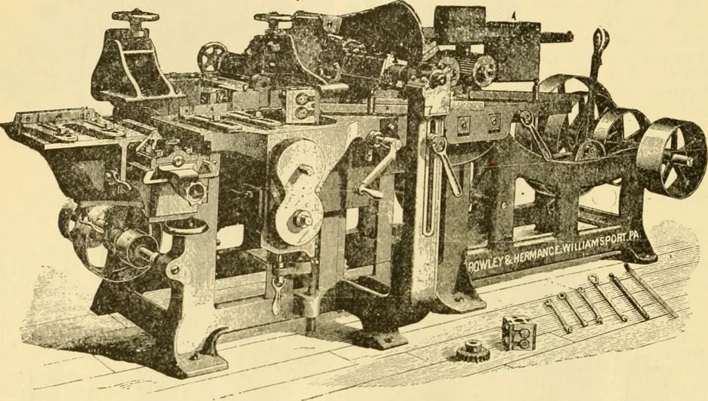 An illustration from Modern mechanism, exhibiting the latest progress in machines, motors, and the transmission of power, being a supplementary volume to Appletons' cyclopaedia of applied mechanics, 1892, leaf 555
