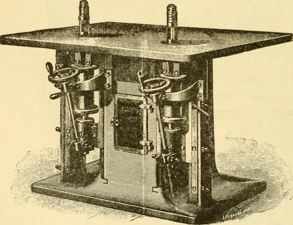 An illustration from Modern mechanism, exhibiting the latest progress in machines, motors, and the transmission of power, being a supplementary volume to Appletons' cyclopaedia of applied mechanics, 1892, leaf 555