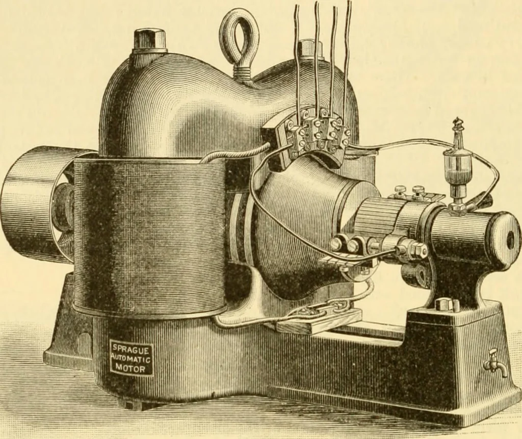 An illustration from Modern mechanism, exhibiting the latest progress in machines, motors, and the transmission of power, being a supplementary volume to Appletons' cyclopaedia of applied mechanics, 1892, leaf 573
