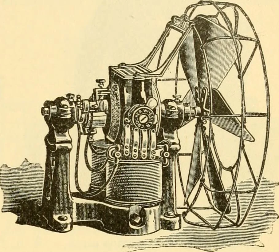An illustration from Modern mechanism, exhibiting the latest progress in machines, motors, and the transmission of power, being a supplementary volume to Appletons' cyclopaedia of applied mechanics, 1892, leaf 576