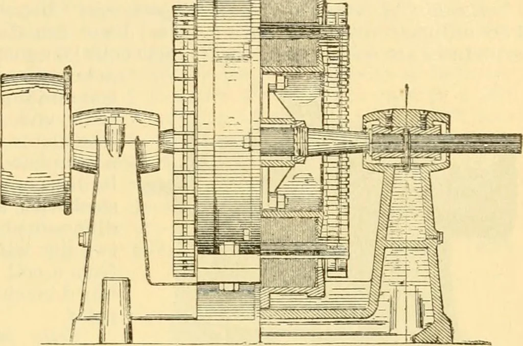 An illustration from Modern mechanism, exhibiting the latest progress in machines, motors, and the transmission of power, being a supplementary volume to Appletons' cyclopaedia of applied mechanics, 1892, leaf 578