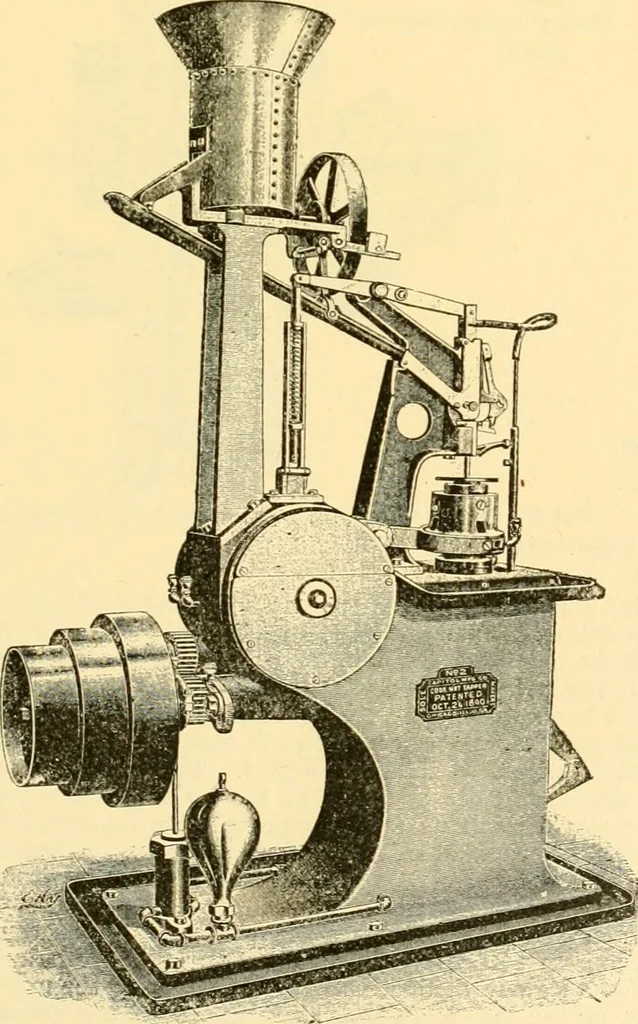 An illustration from Modern mechanism, exhibiting the latest progress in machines, motors, and the transmission of power, being a supplementary volume to Appletons' cyclopaedia of applied mechanics, 1892, leaf 592