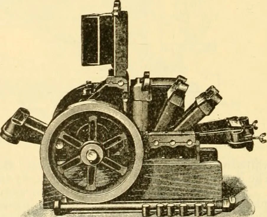 An illustration from Modern mechanism, exhibiting the latest progress in machines, motors, and the transmission of power, being a supplementary volume to Appletons' cyclopaedia of applied mechanics, 1892, leaf 605