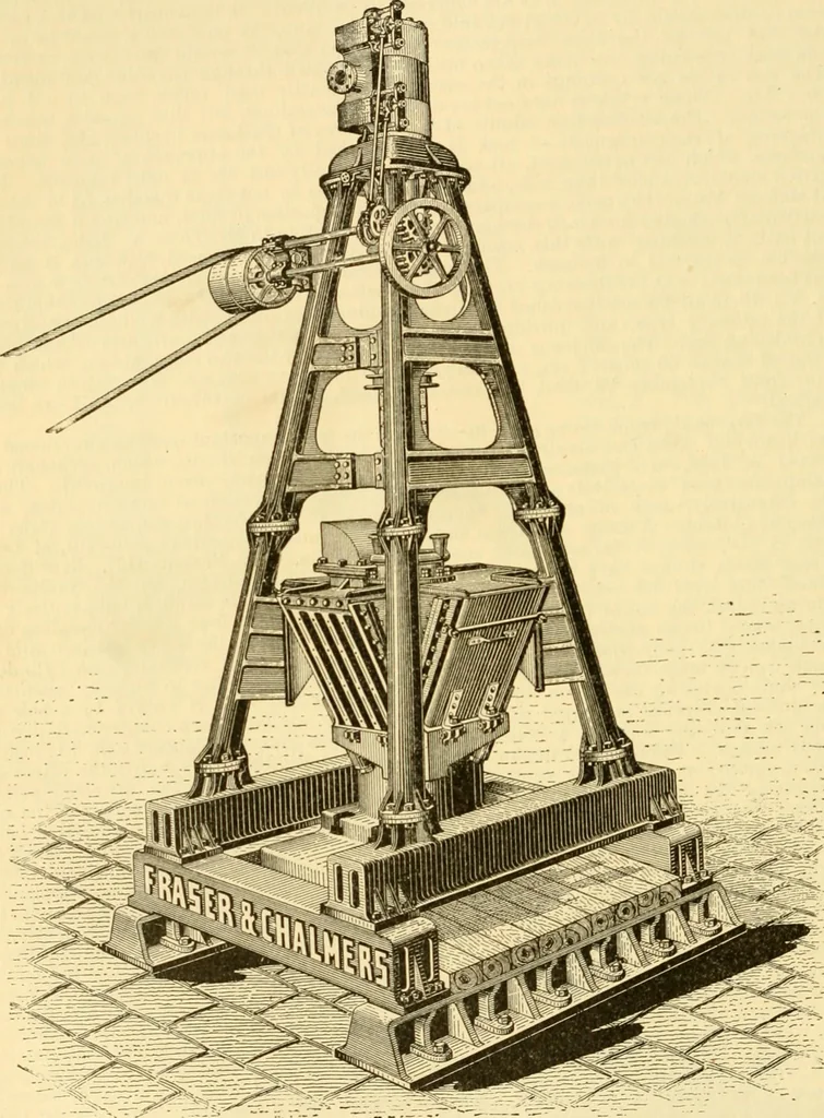 An illustration from Modern mechanism, exhibiting the latest progress in machines, motors, and the transmission of power, being a supplementary volume to Appletons' cyclopaedia of applied mechanics, 1892, leaf 607
