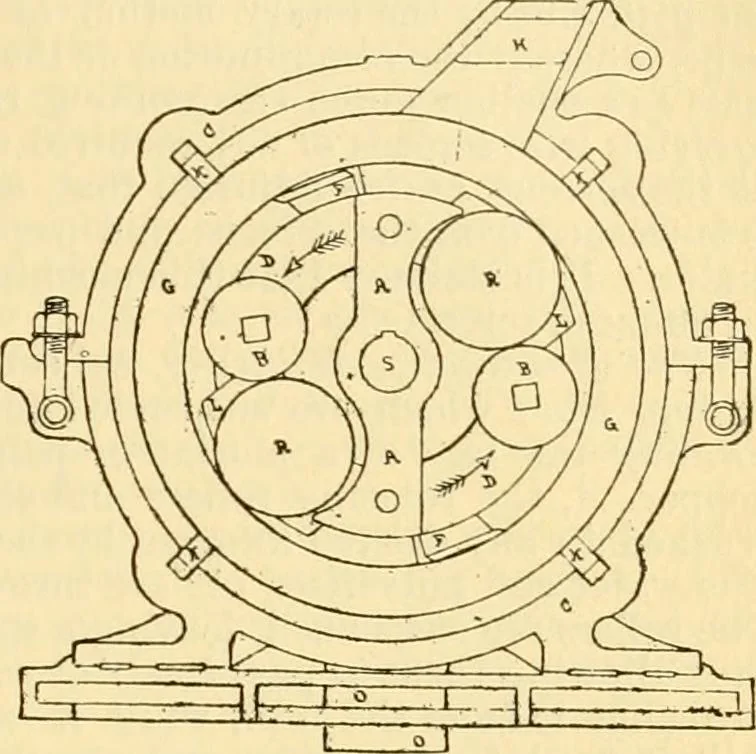 An illustration from Modern mechanism, exhibiting the latest progress in machines, motors, and the transmission of power, being a supplementary volume to Appletons' cyclopaedia of applied mechanics, 1892, leaf 612