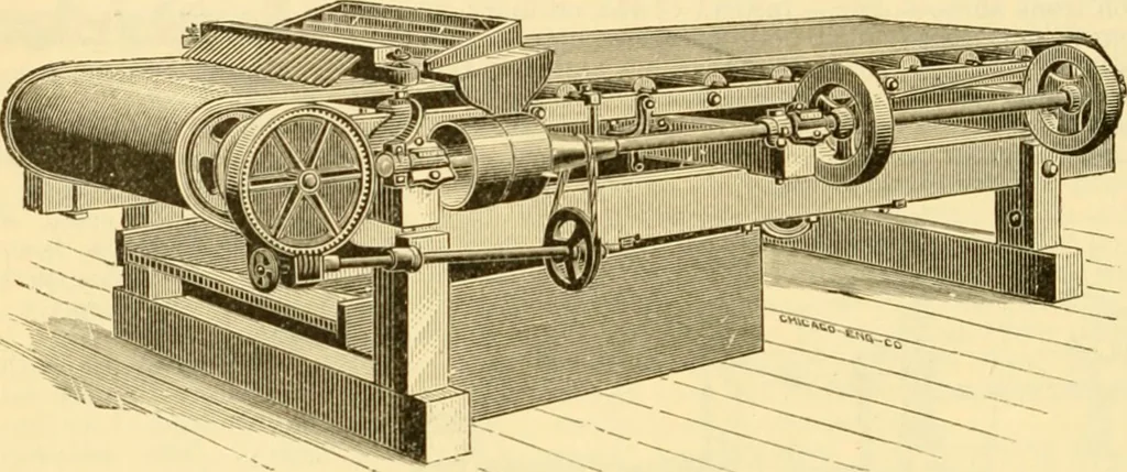 An illustration from Modern mechanism, exhibiting the latest progress in machines, motors, and the transmission of power, being a supplementary volume to Appletons' cyclopaedia of applied mechanics, 1892, leaf 619