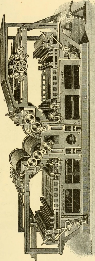 An illustration from Modern mechanism, exhibiting the latest progress in machines, motors, and the transmission of power, being a supplementary volume to Appletons' cyclopaedia of applied mechanics, 1892, leaf 688