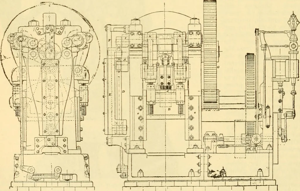 An illustration from Modern mechanism, exhibiting the latest progress in machines, motors, and the transmission of power, being a supplementary volume to Appletons' cyclopaedia of applied mechanics, 1892, leaf 695