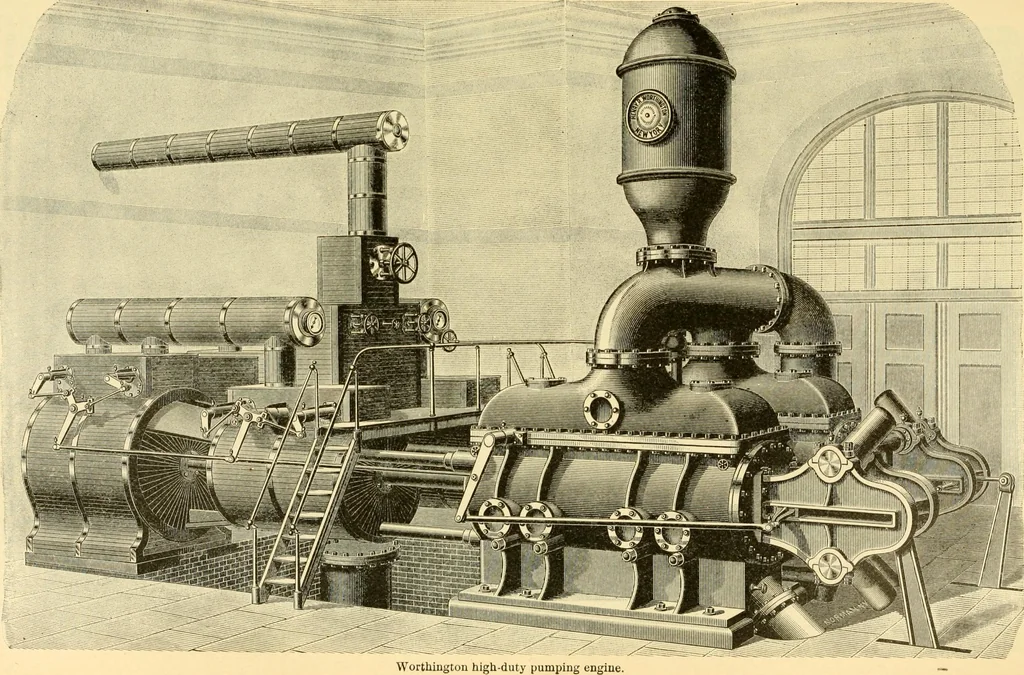 An illustration from Modern mechanism, exhibiting the latest progress in machines, motors, and the transmission of power, being a supplementary volume to Appletons' cyclopaedia of applied mechanics, 1892, leaf 710