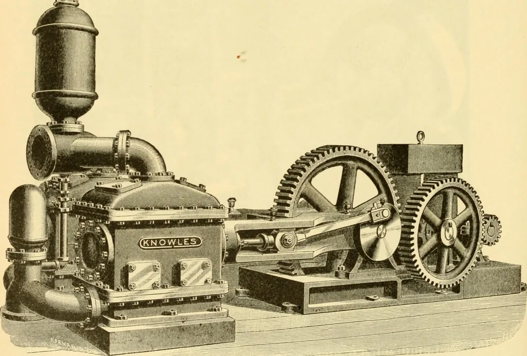 An illustration from Modern mechanism, exhibiting the latest progress in machines, motors, and the transmission of power, being a supplementary volume to Appletons' cyclopaedia of applied mechanics, 1892, leaf 717