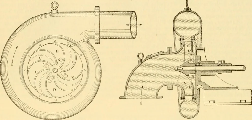 An illustration from Modern mechanism, exhibiting the latest progress in machines, motors, and the transmission of power, being a supplementary volume to Appletons' cyclopaedia of applied mechanics, 1892, leaf 721